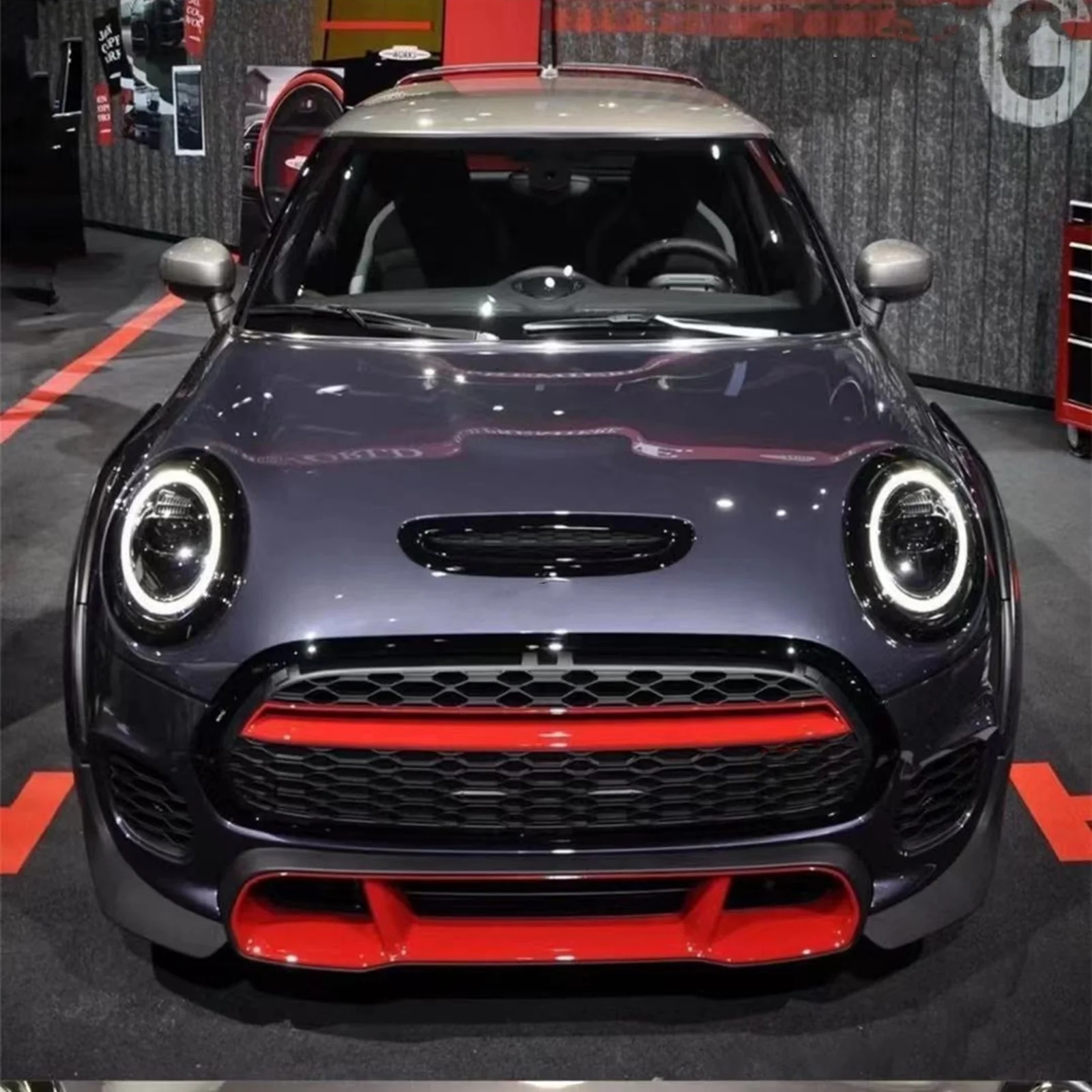 Gloss Black GP3 Front Bumper Grill Kit for Gen 3 MINI - Image 6