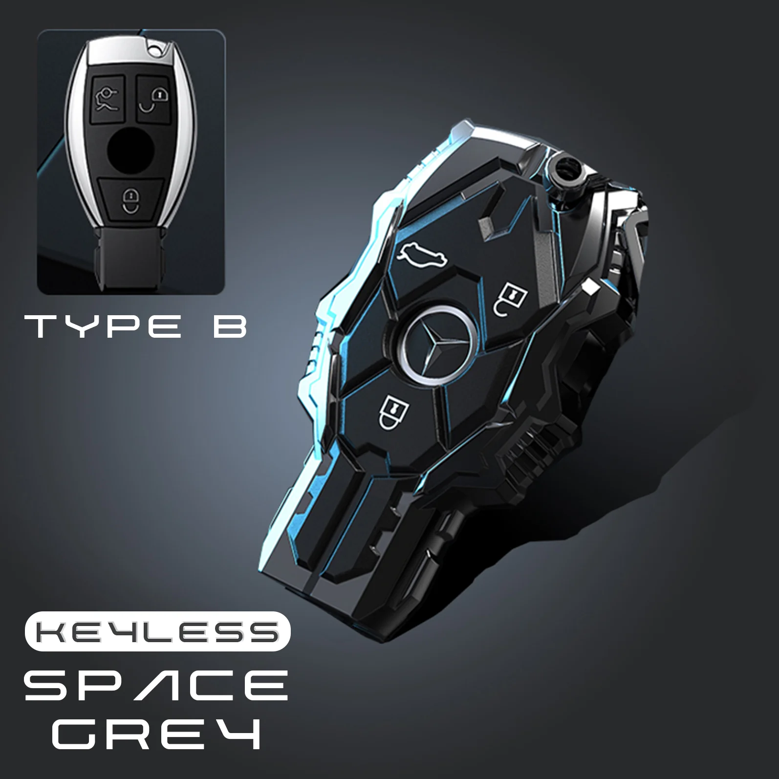 Mercedes Benz AMG Alloy Metal Key Case *Keyless* - Image 10