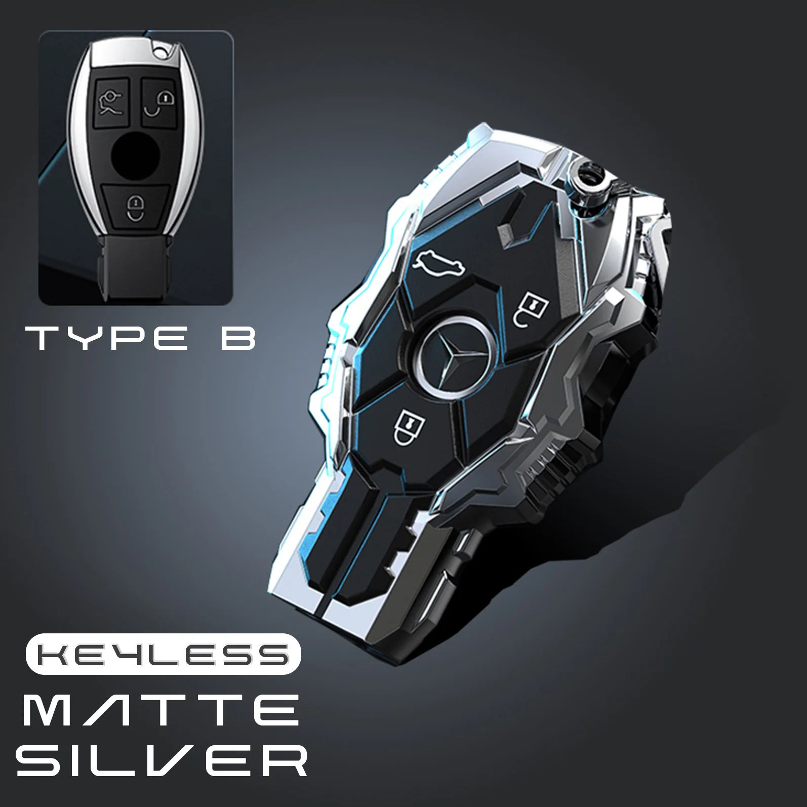 Mercedes Benz AMG Alloy Metal Key Case *Keyless* - Image 11