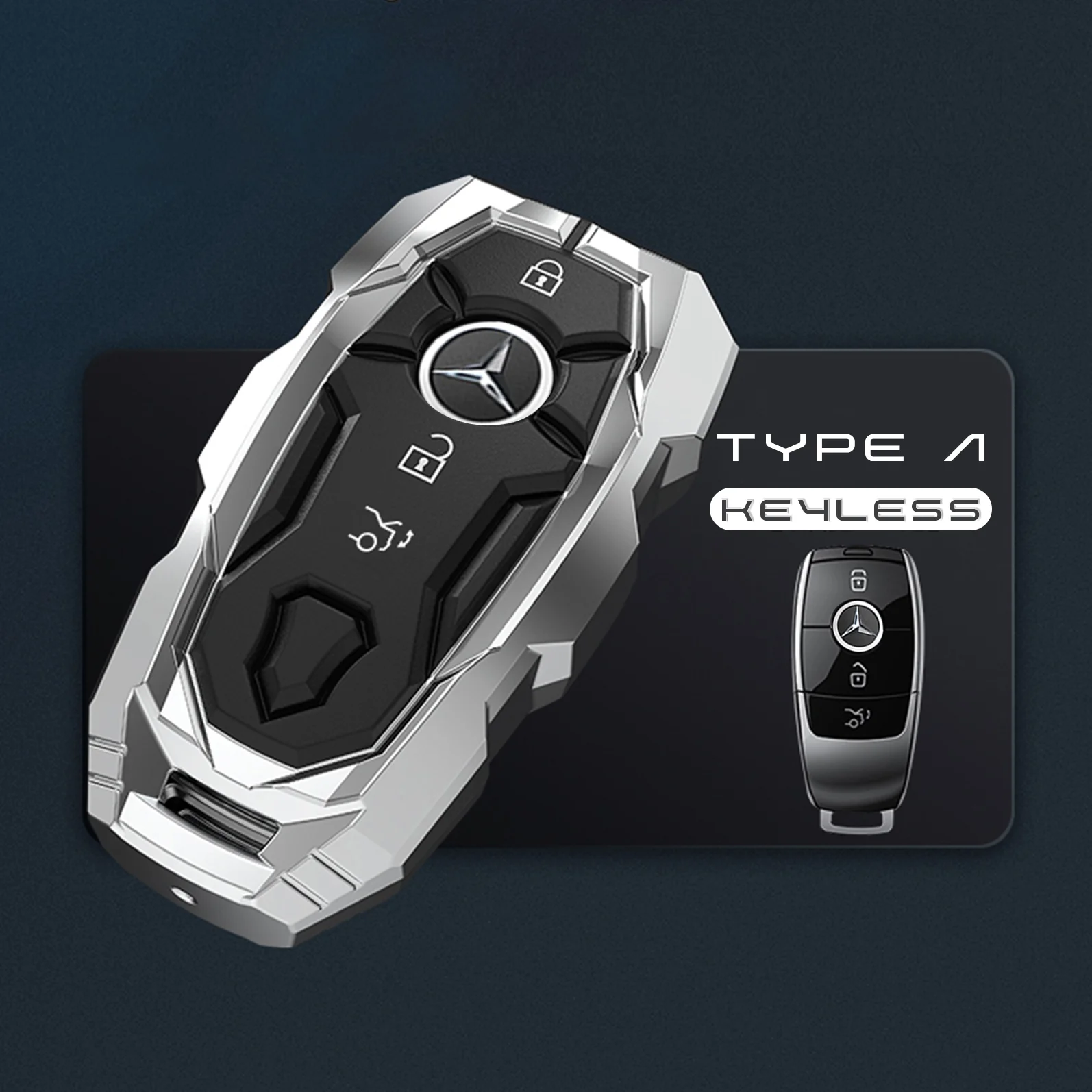 Mercedes Benz AMG Alloy Metal Key Case *Keyless* - Image 4
