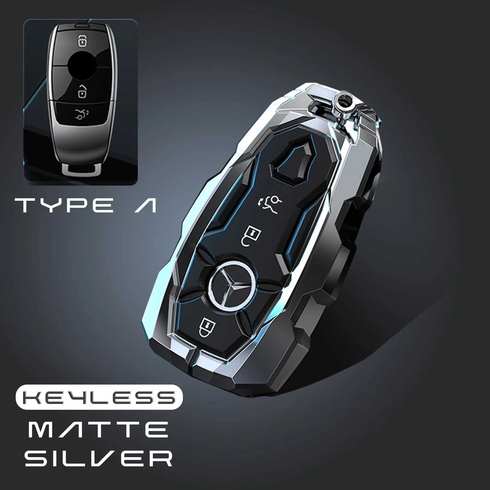 Mercedes Benz AMG Alloy Metal Key Case *Keyless* - Image 6