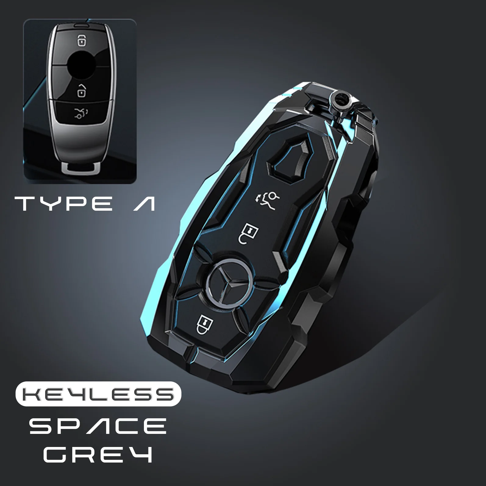 Mercedes Benz AMG Alloy Metal Key Case *Keyless* - Image 8