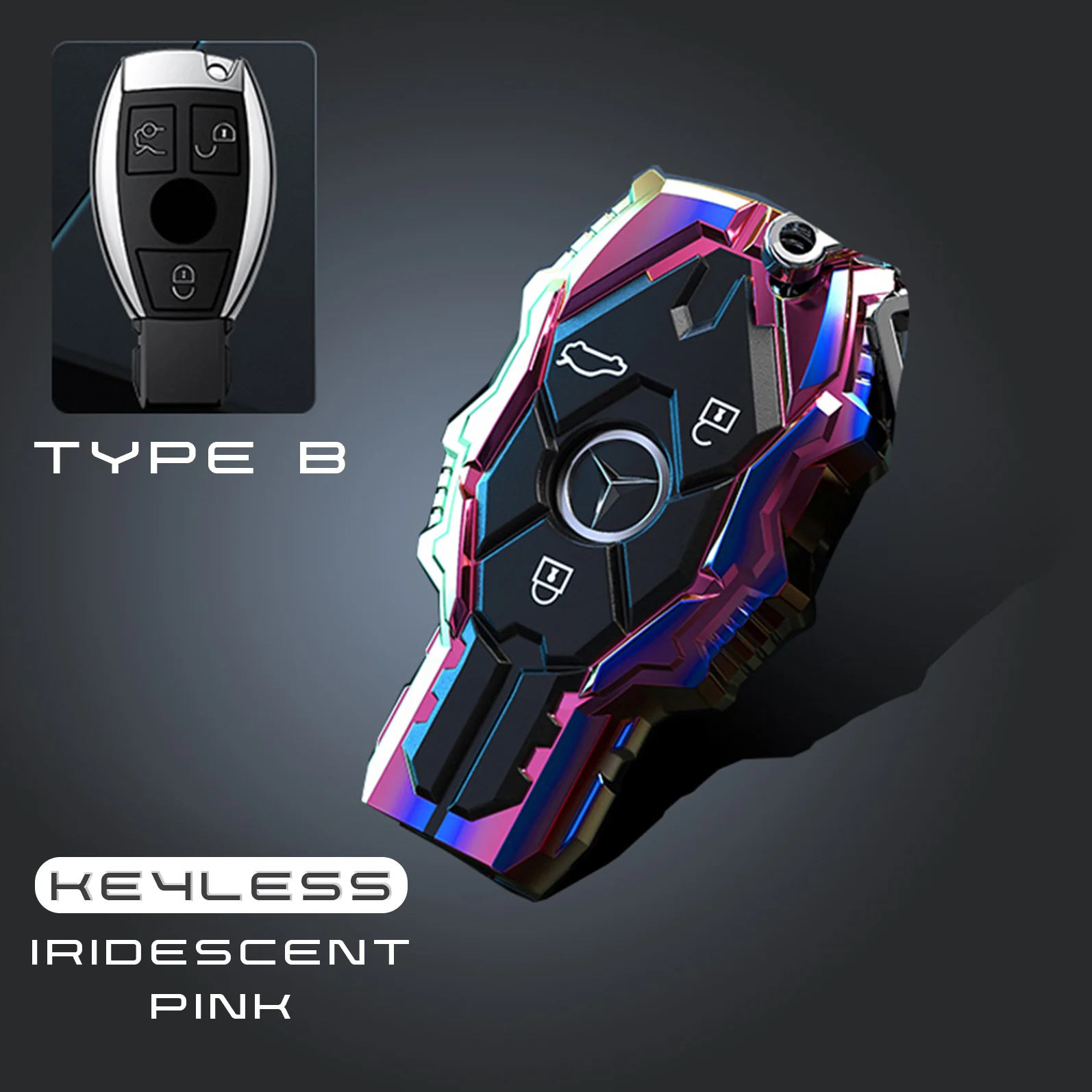 Mercedes Benz AMG Alloy Metal Key Case *Keyless* - Image 9